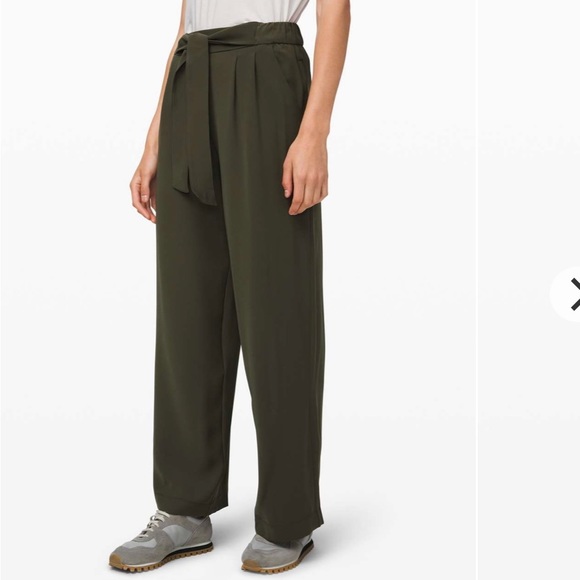 Lululemon Noir Pant in dark olive wide leg pants - Picture 4 of 8